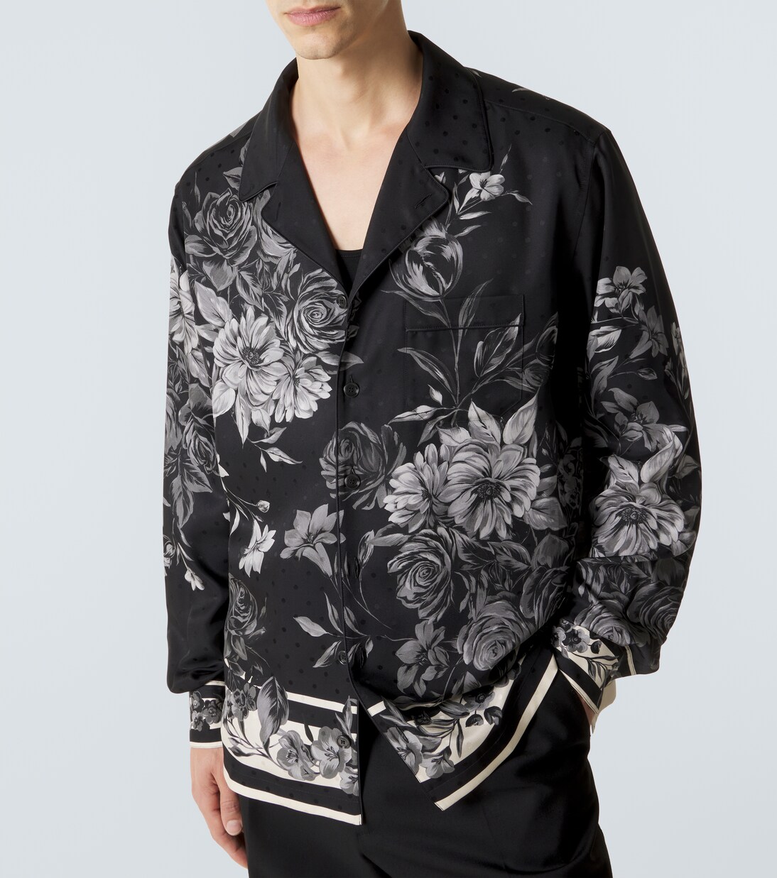 Floral polka-dot silk shirt | Dolce&Gabbana