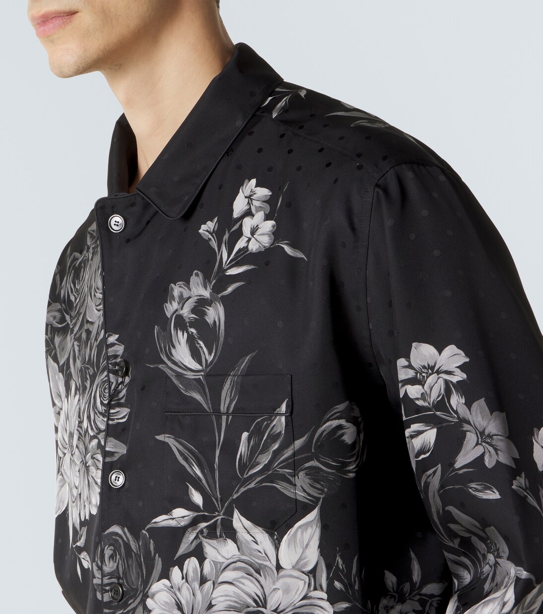 Floral polka-dot silk shirt | Dolce&Gabbana