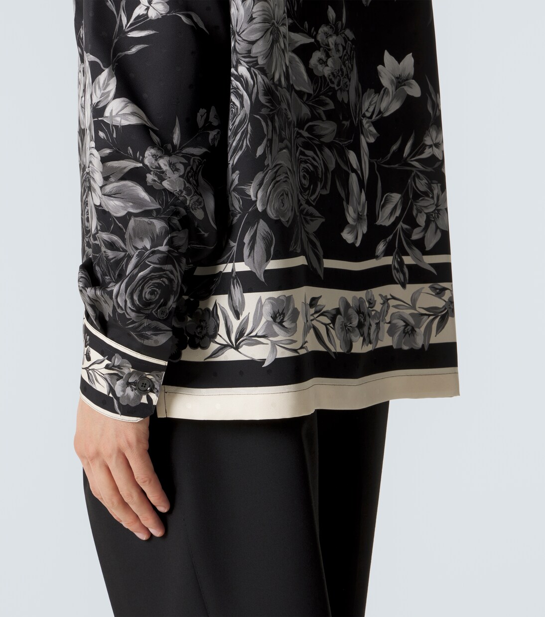 Floral polka-dot silk shirt | Dolce&Gabbana