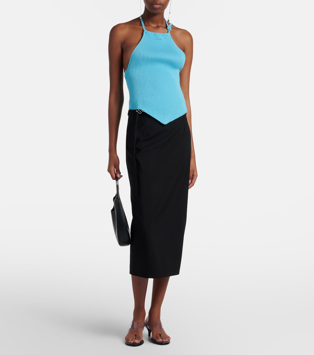 Top Pointy en maille côtelée | Courrèges