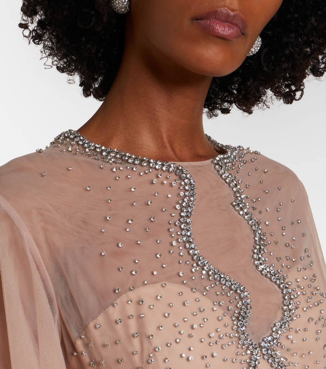 Evanna embellished tulle gown | Costarellos