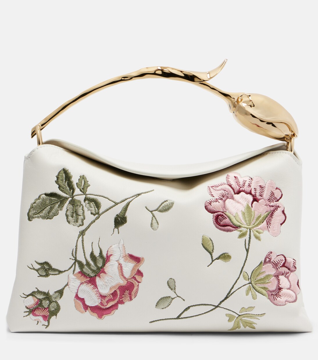 Bloom Medium floral leather top-handle bag | Erdem
