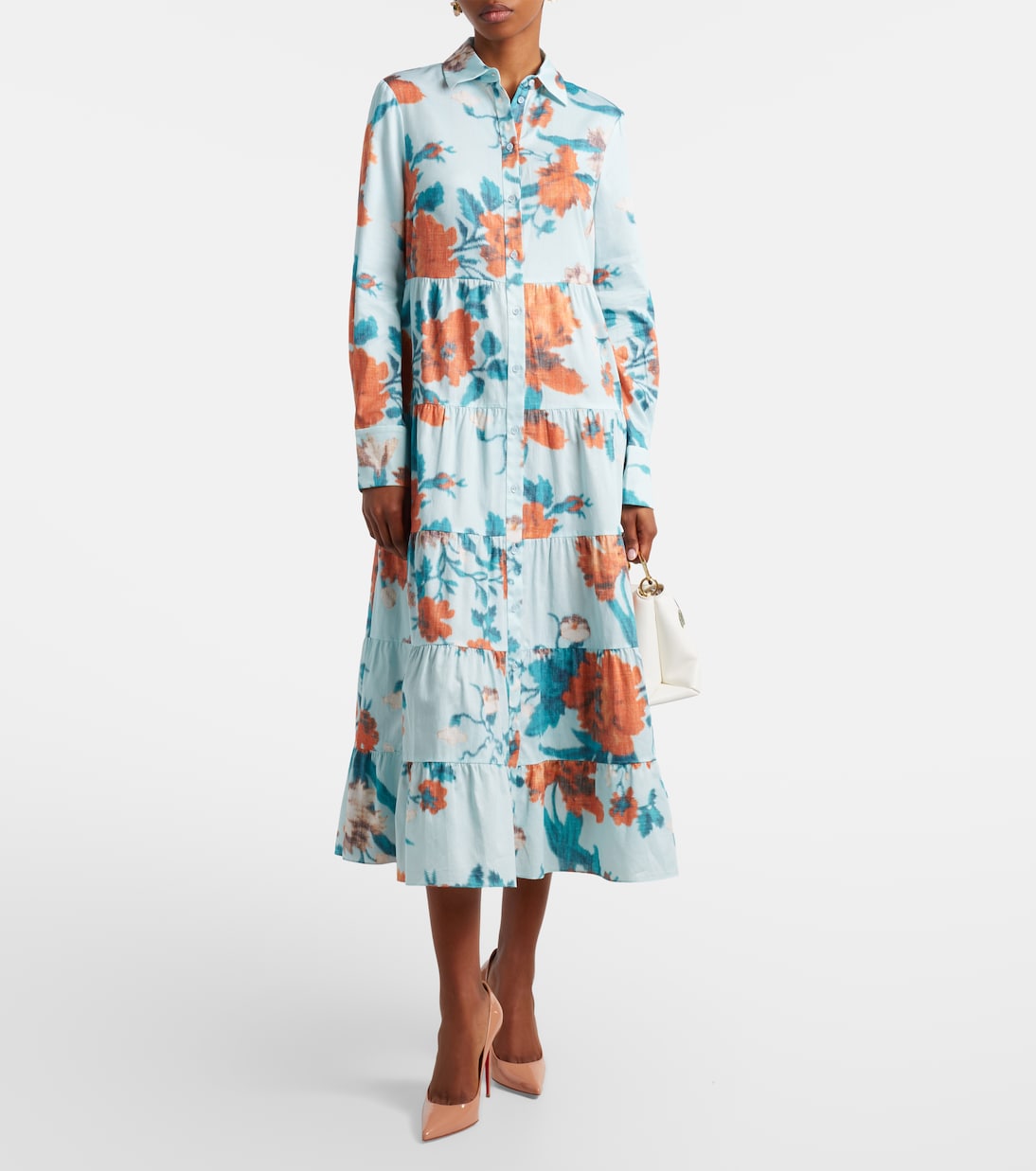 Bloom Medium floral leather top-handle bag | Erdem