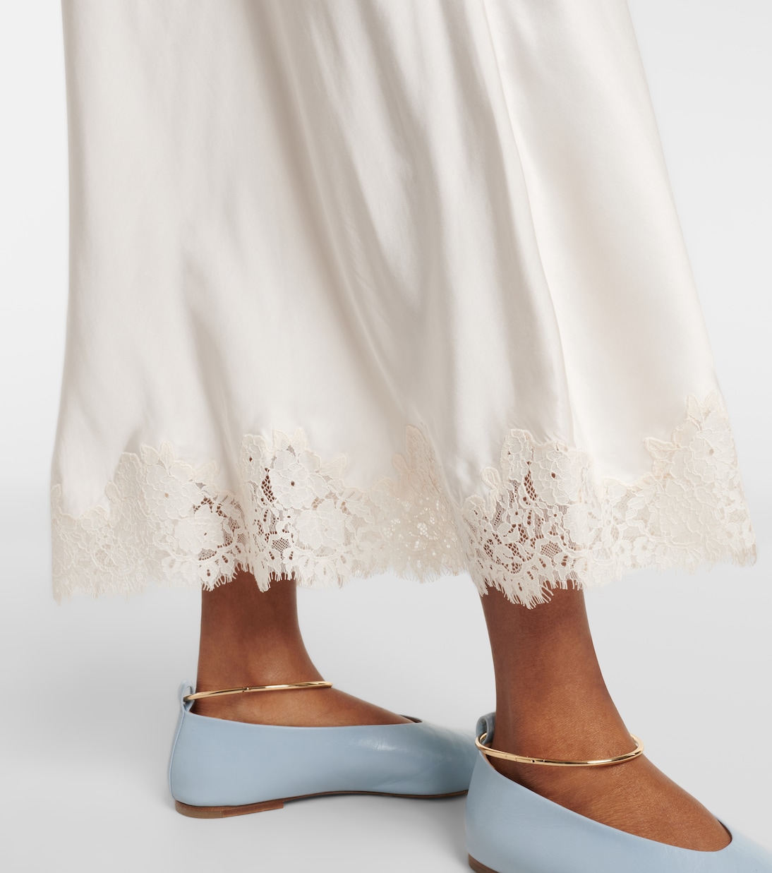 Matilde lace-trimmed satin slip skirt | Rixo