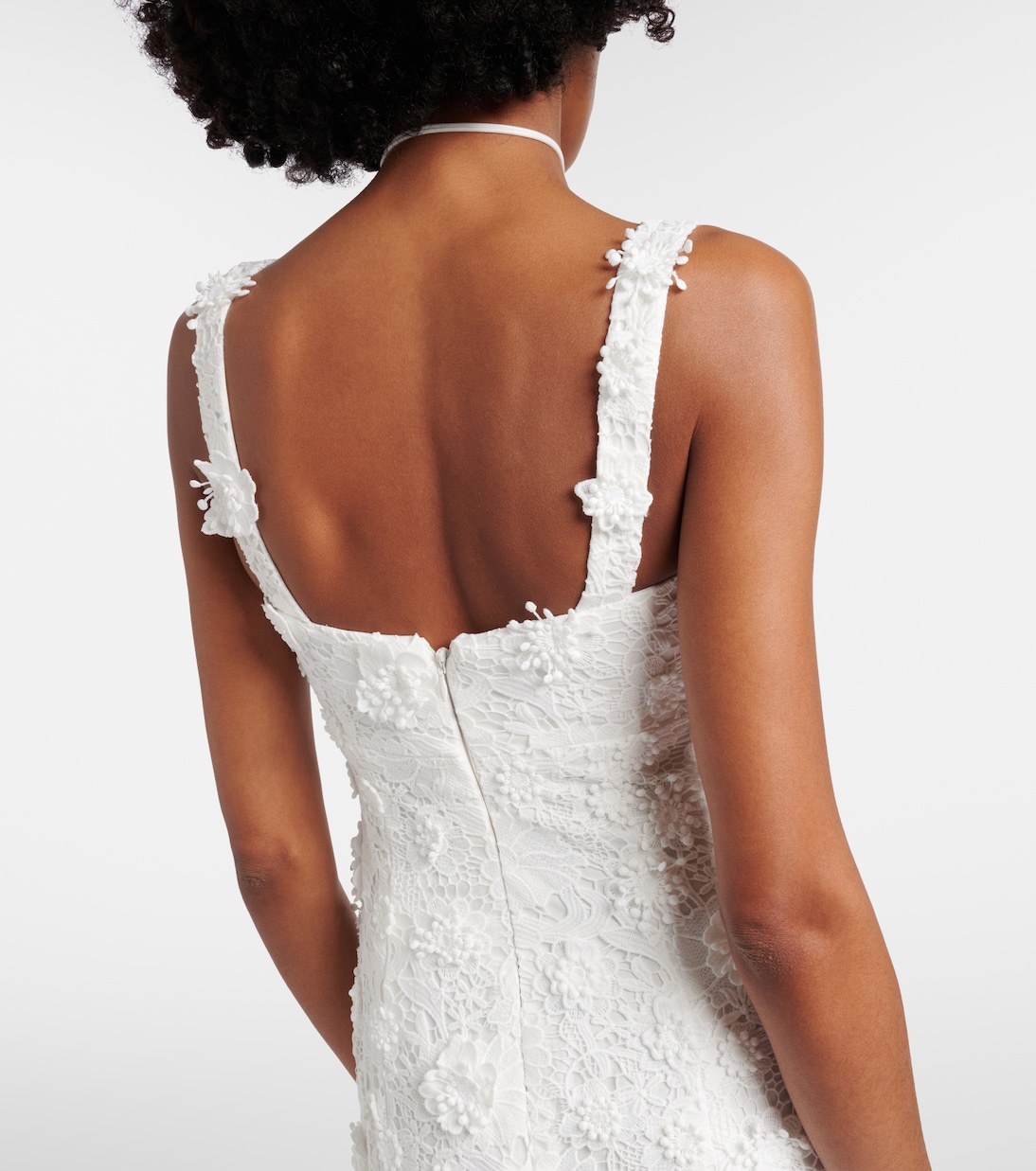 Embroidered lace midi dress | Leo Lin