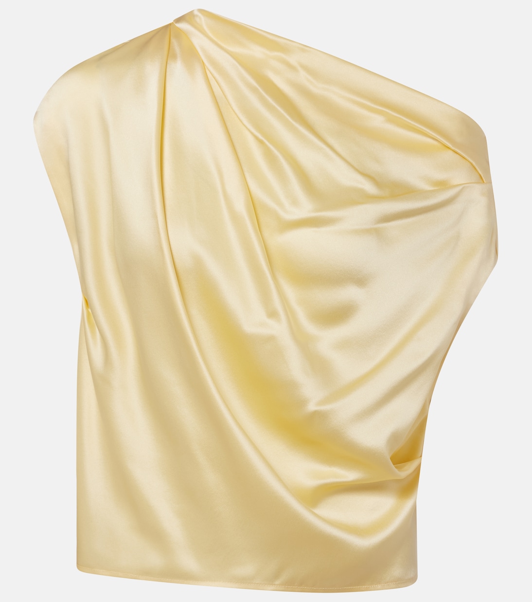 Draped silk satin top | The Sei
