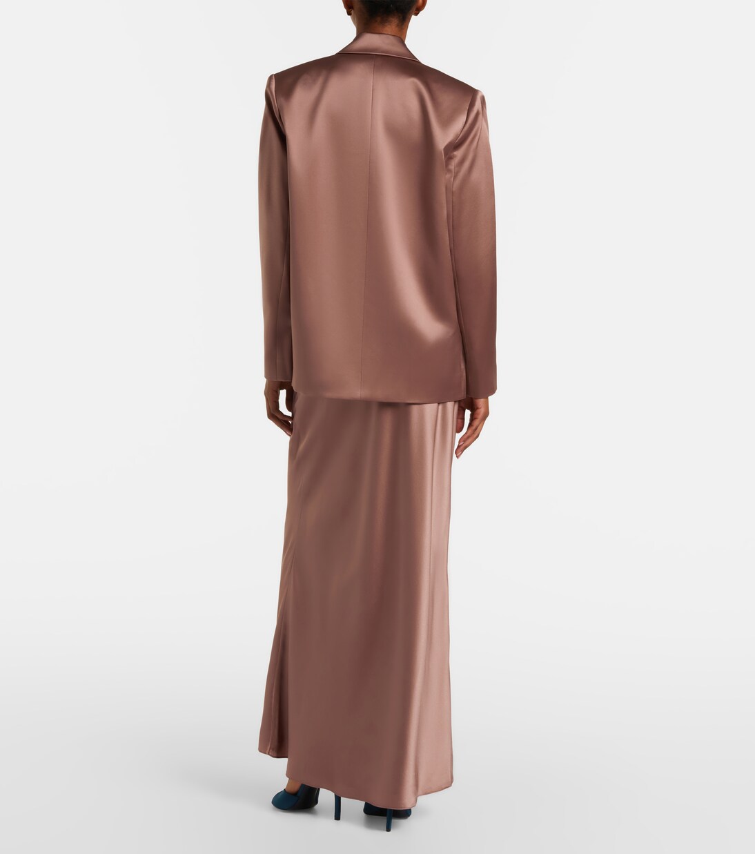 Falda larga de satén de seda | The Sei