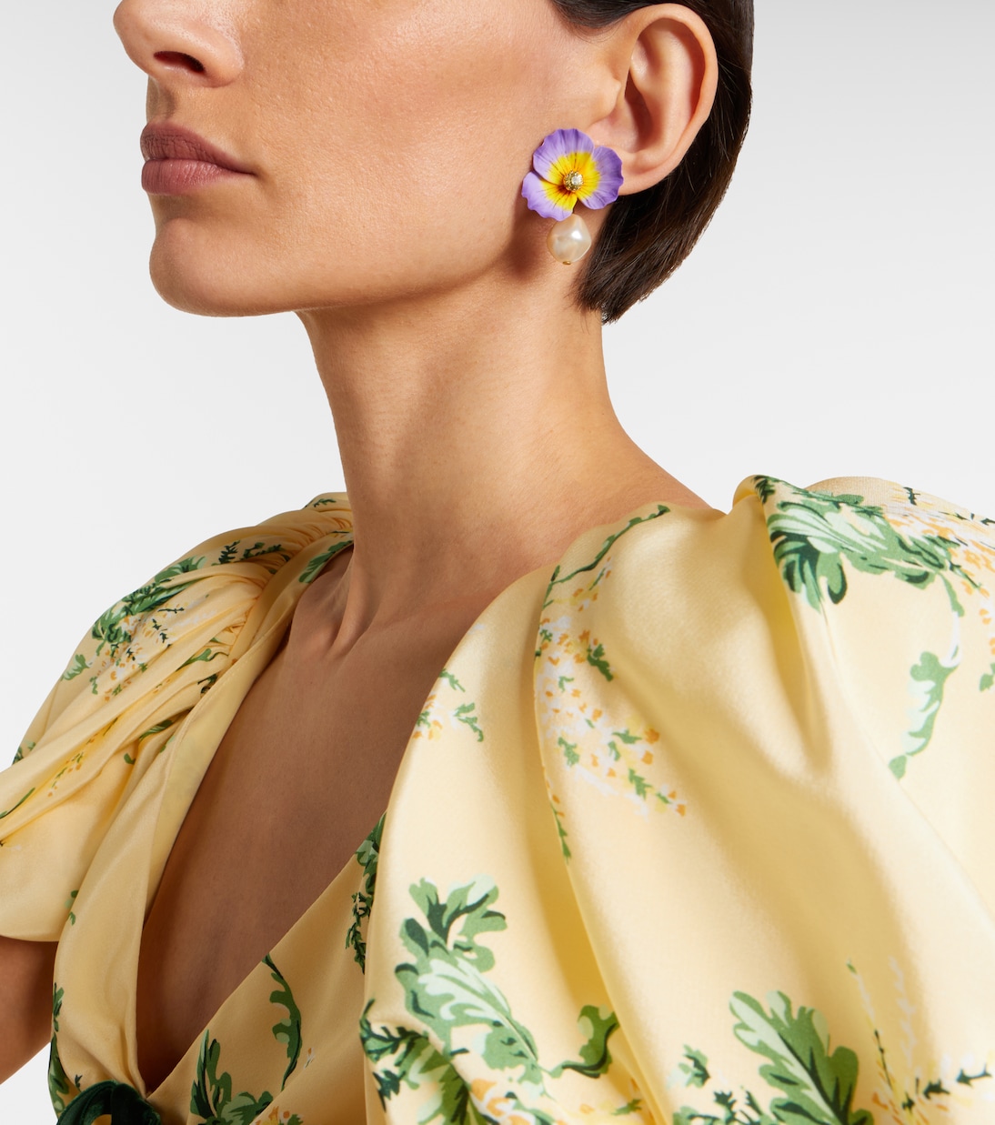 Embellished floral drop earrings | Jennifer Behr