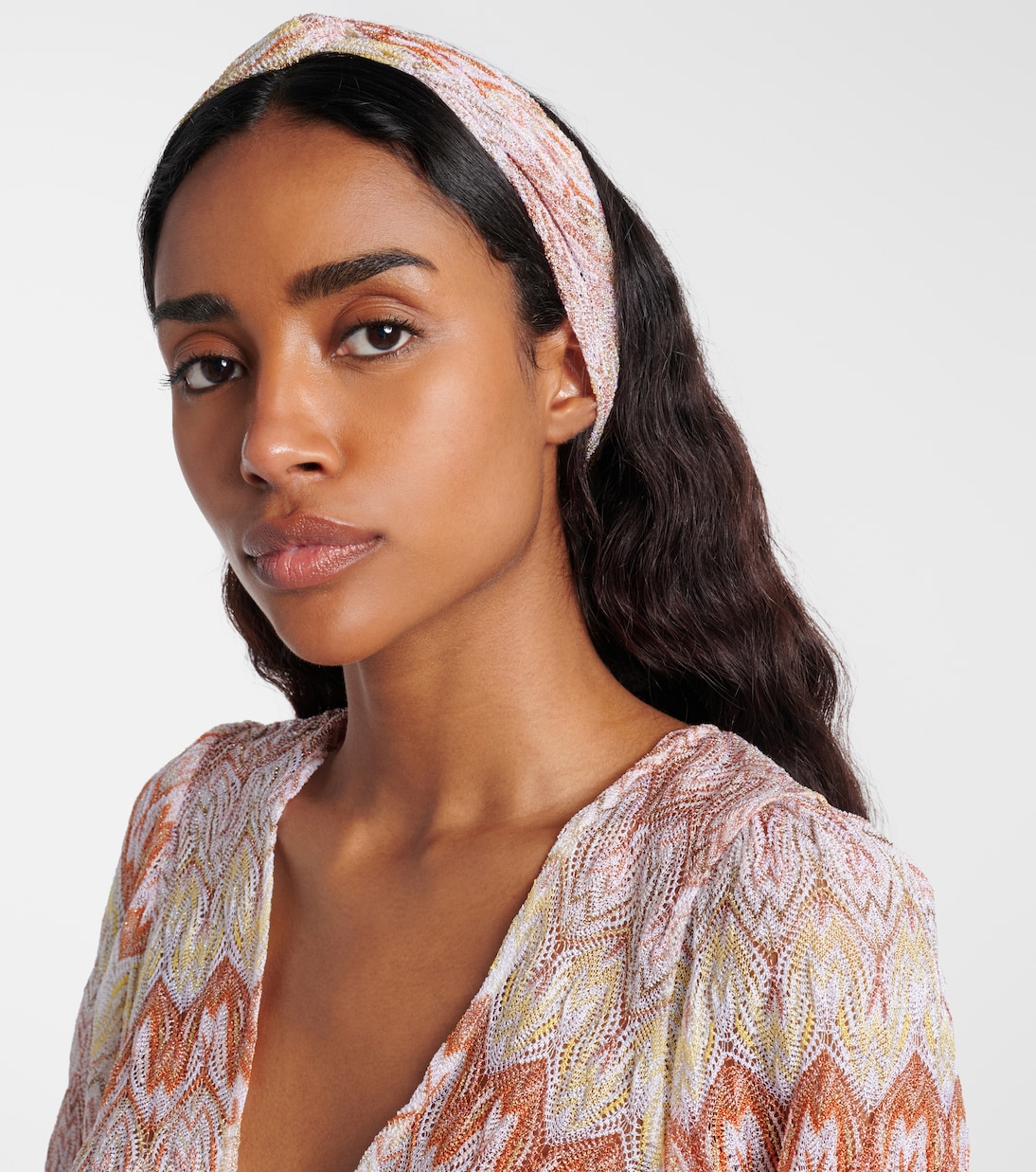 Lamé head wrap | Missoni