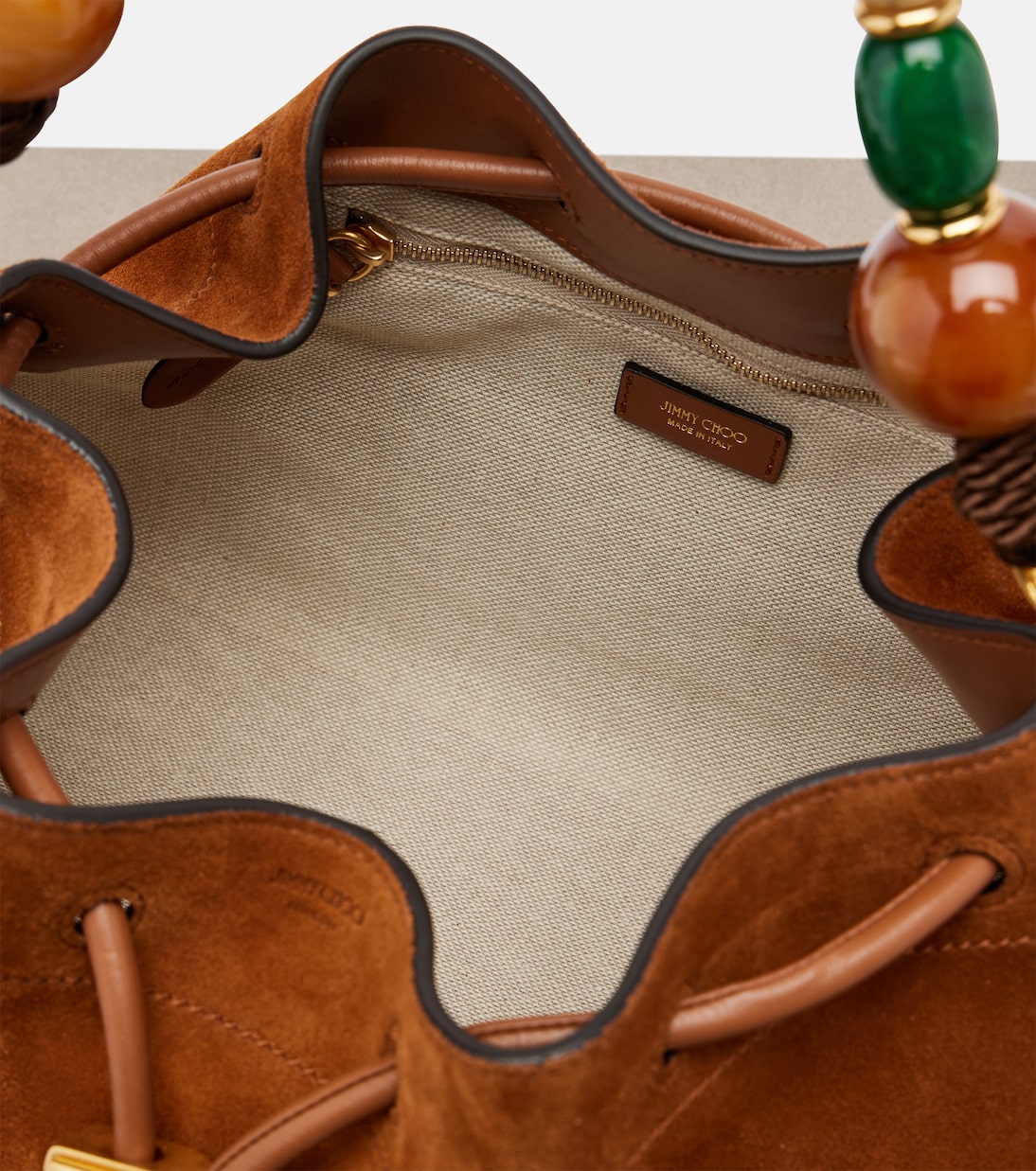 Bucket-Bag Bon Bon Medium aus Veloursleder | Jimmy Choo
