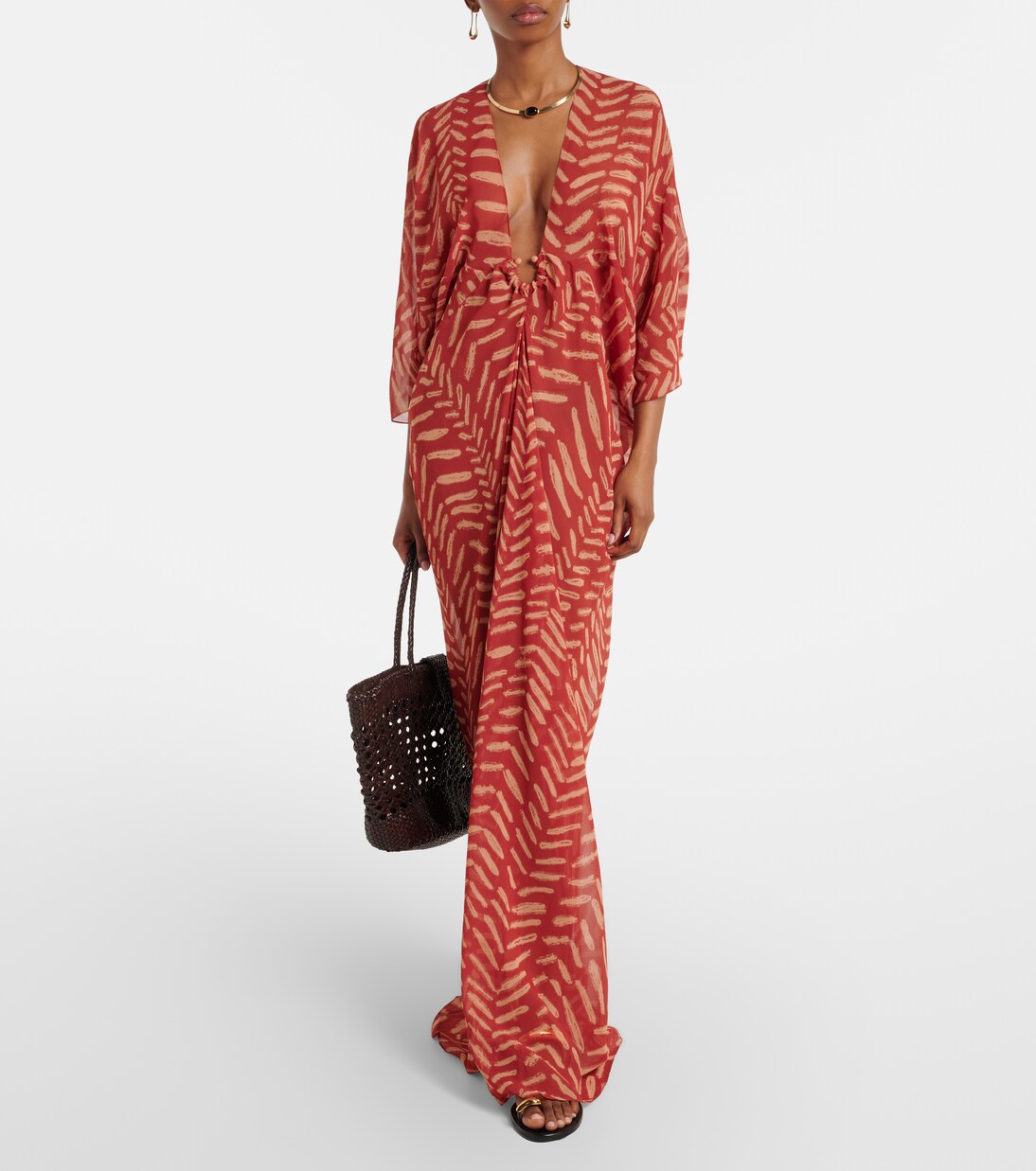 Printed georgette maxi dress | Johanna Ortiz