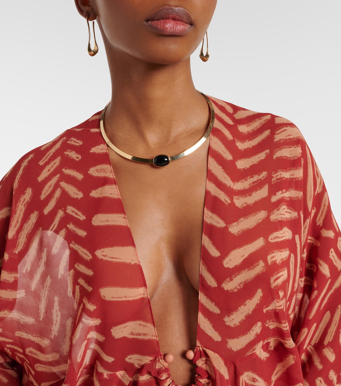 Printed georgette maxi dress | Johanna Ortiz