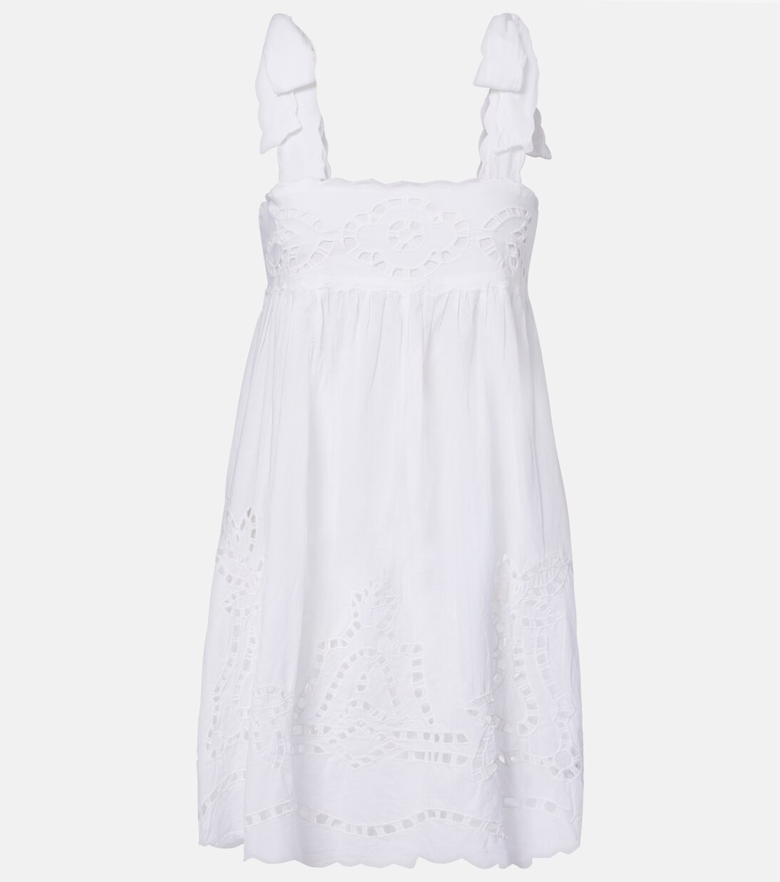 Abito corto in cotone sangallo | Juliet Dunn