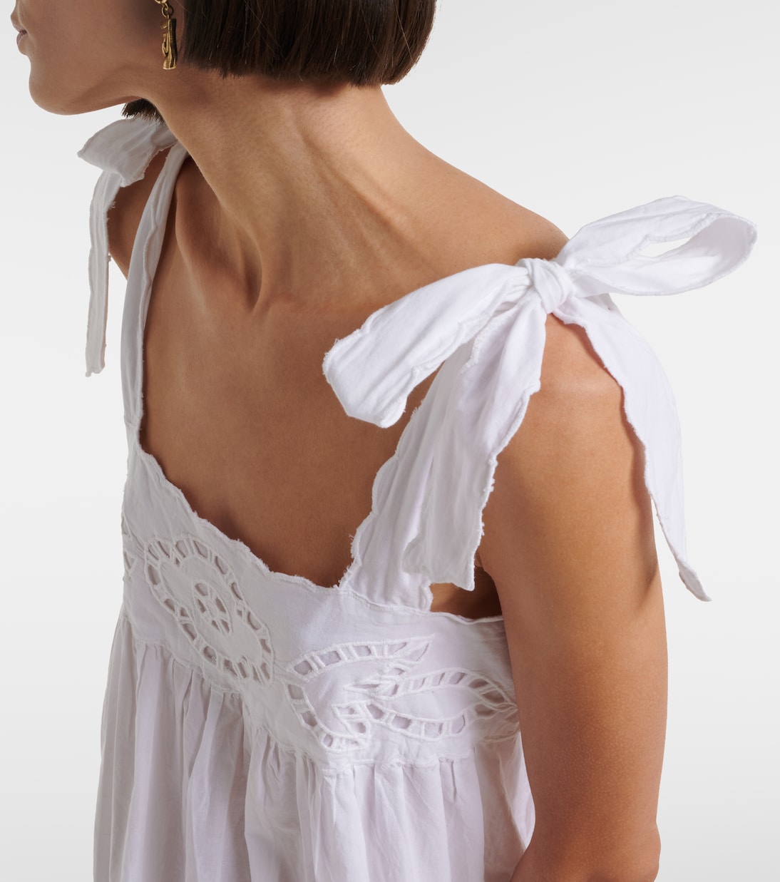 Abito corto in cotone sangallo | Juliet Dunn