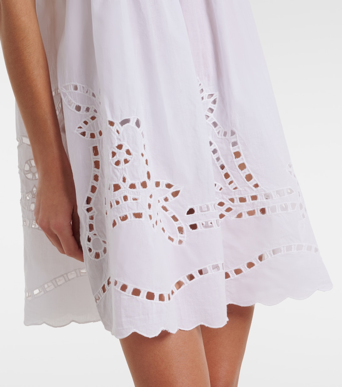 Abito corto in cotone sangallo | Juliet Dunn