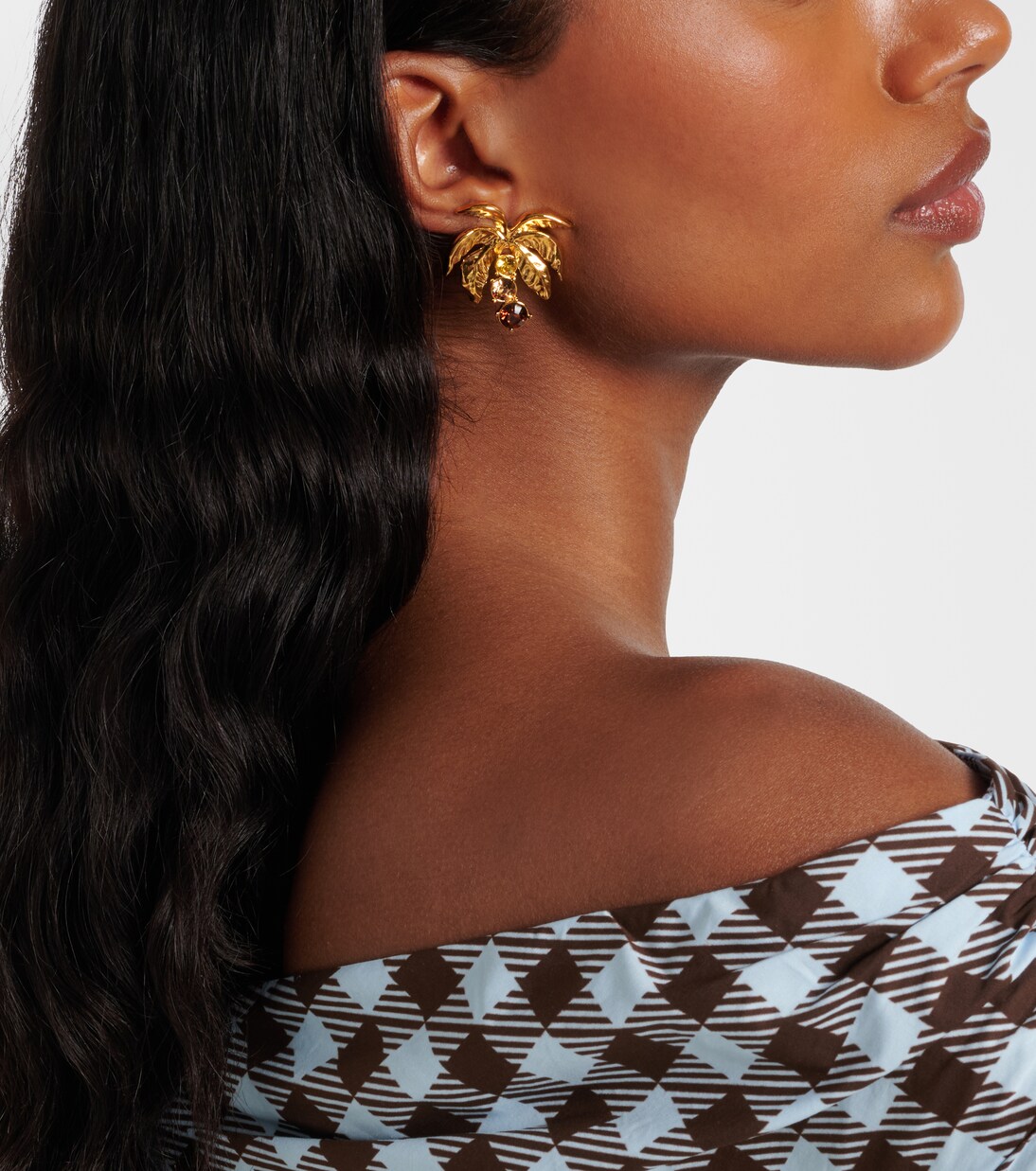 Palm Tree embellished earrings | Oscar de la Renta