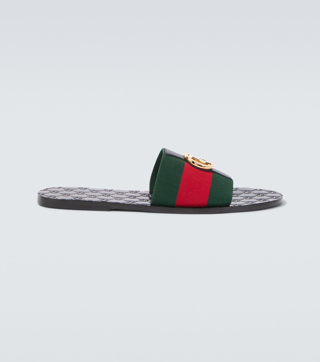 Sandalias Riviera de piel GG con Web | Gucci