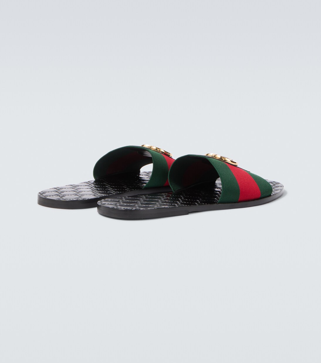 Sandalias Riviera de piel GG con Web | Gucci