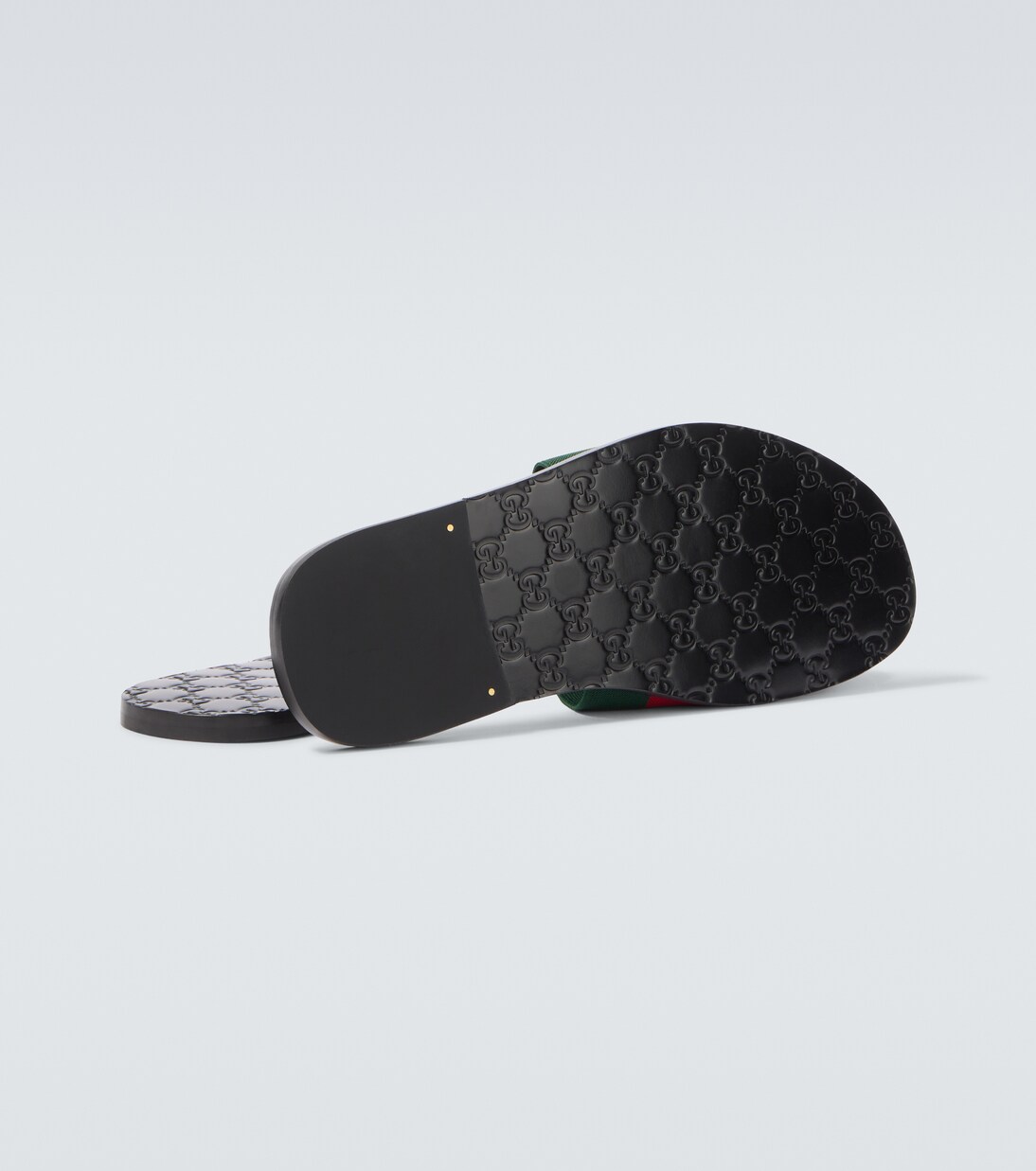 Sandalias Riviera de piel GG con Web | Gucci