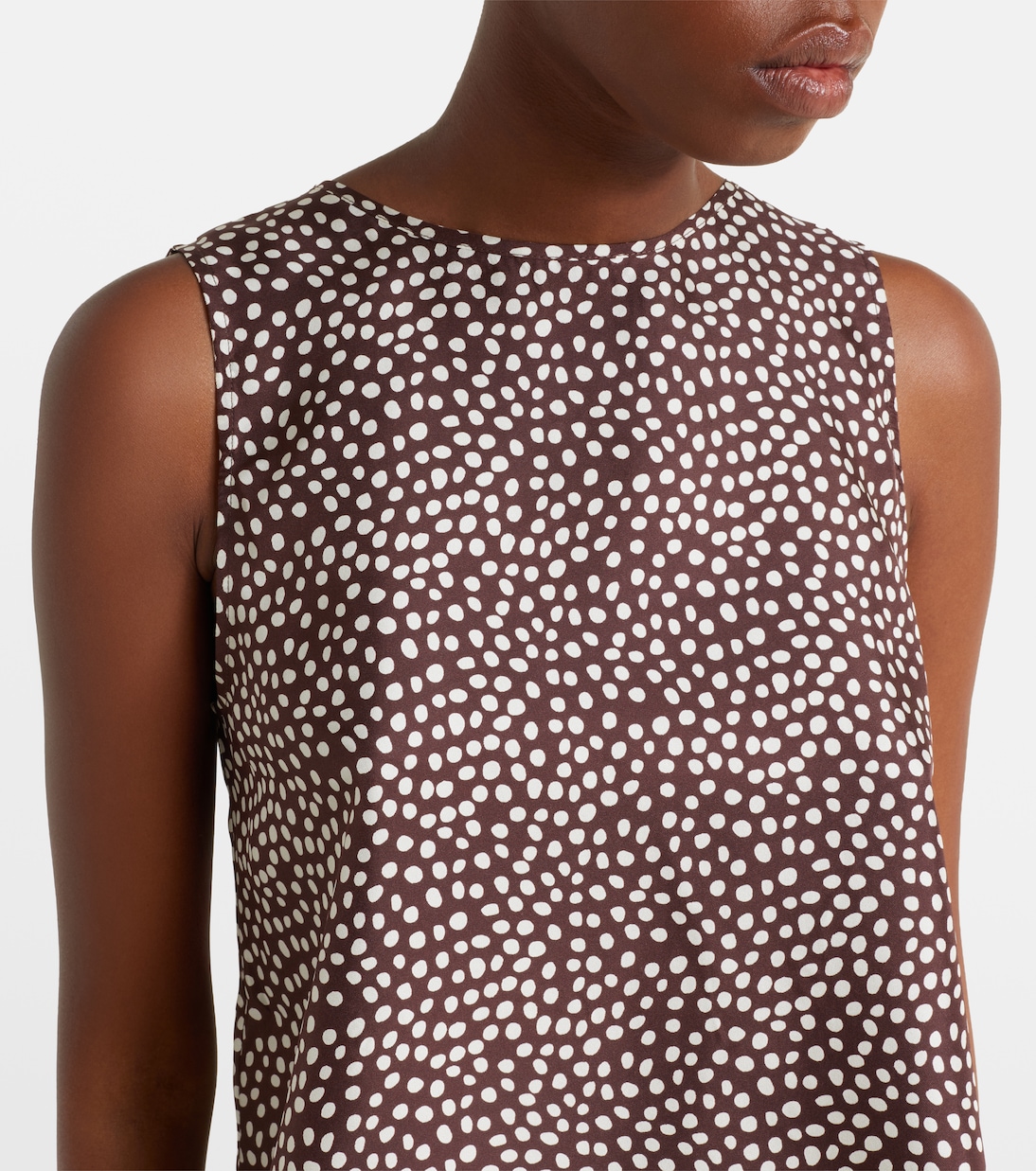 Sofia silk twill tank top | Asceno