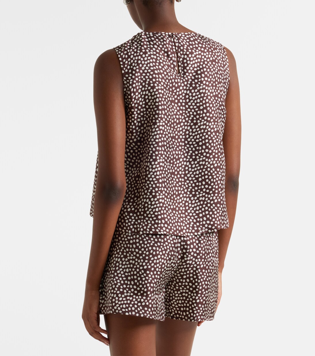 Sofia silk twill tank top | Asceno