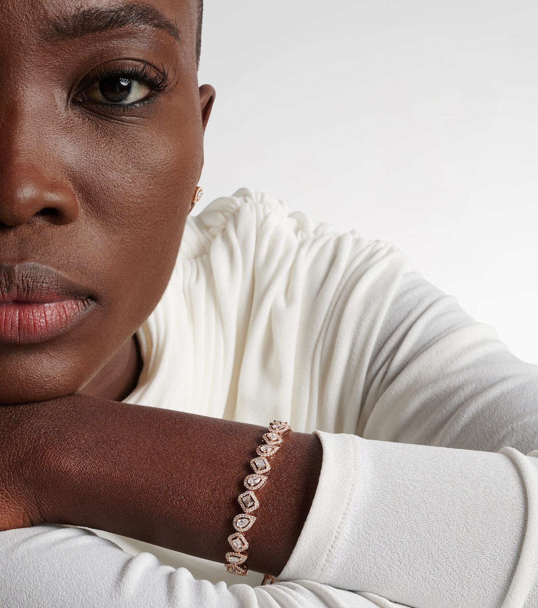 Pulsera My Twin de oro rosa de 18 ct con diamantes | Messika