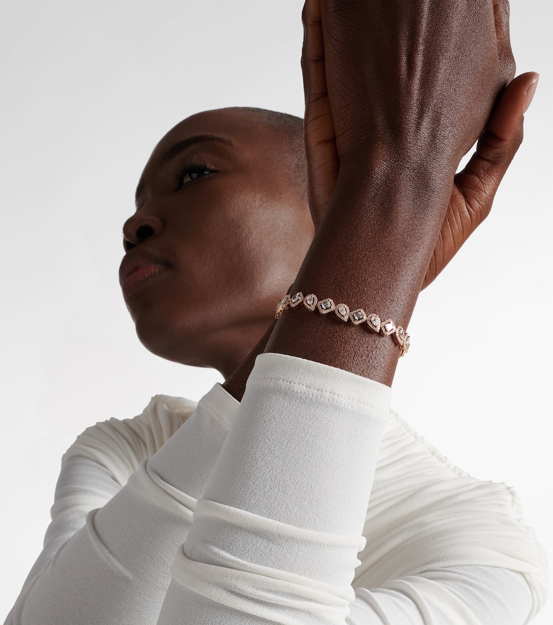Pulsera My Twin de oro rosa de 18 ct con diamantes | Messika