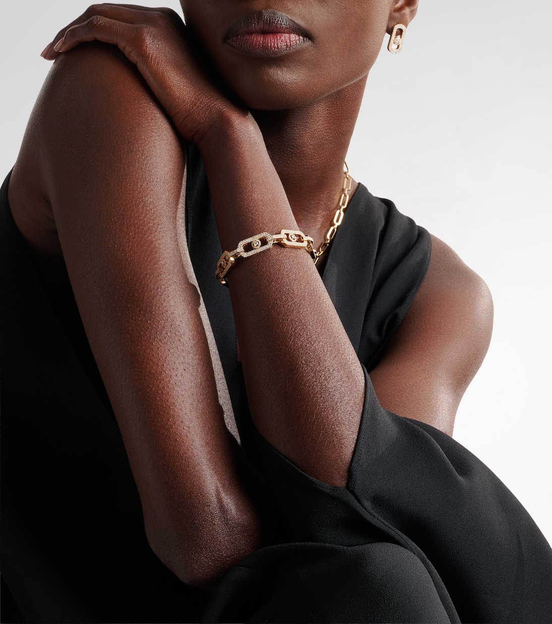 Pulsera de cadena So Move de oro de 18 ct con diamantes | Messika