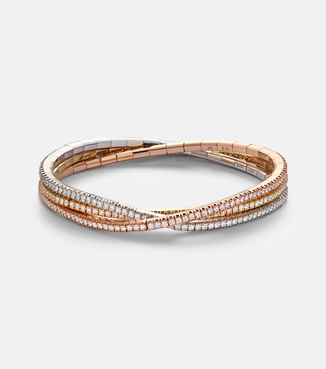 Stretchy 18kt gold bracelet with diamonds | Bucherer Fine Jewellery