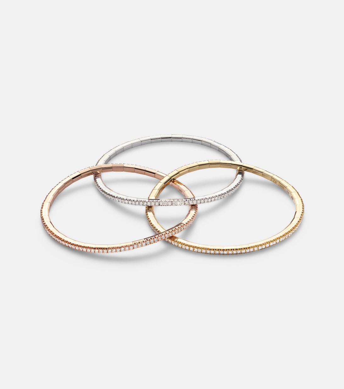 Stretchy 18kt gold bracelet with diamonds | Bucherer Fine Jewellery
