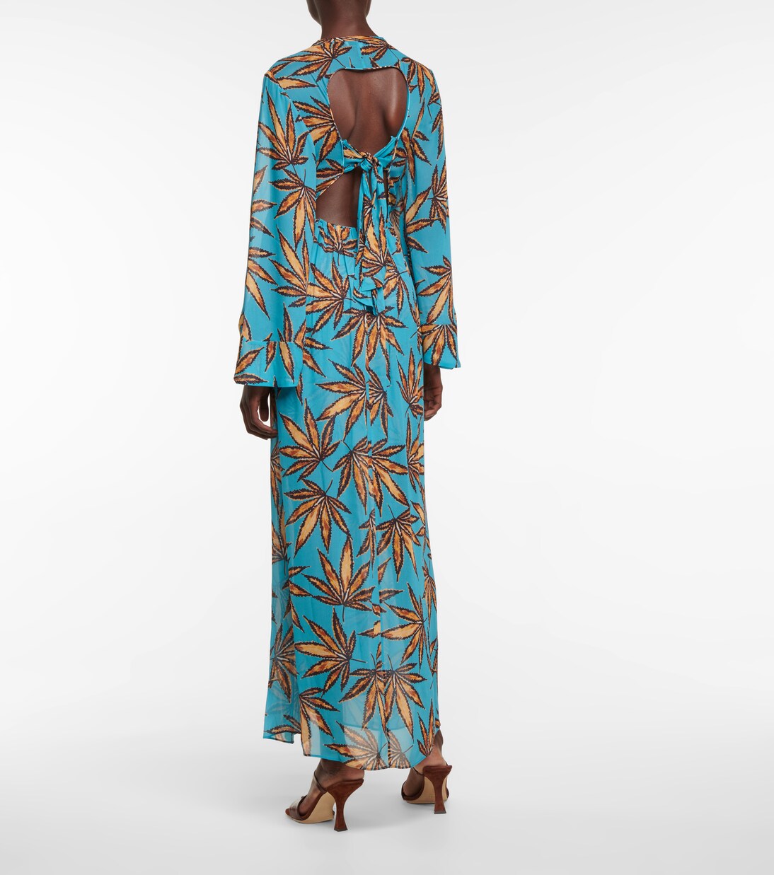 Robe longue Translucent Leaves imprimée | Dorothee Schumacher