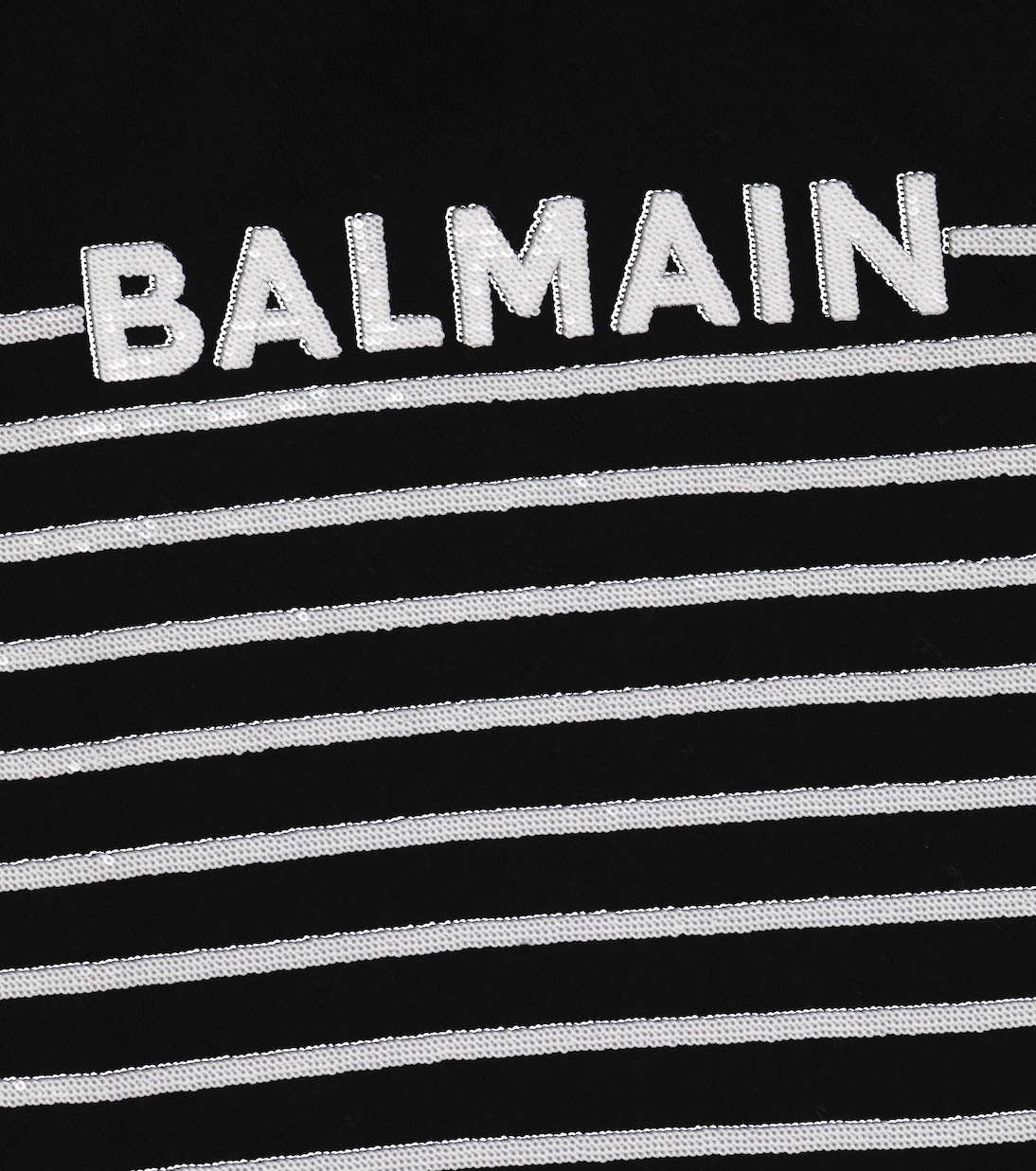 Robe à capuche en coton à sequins | Balmain Kids