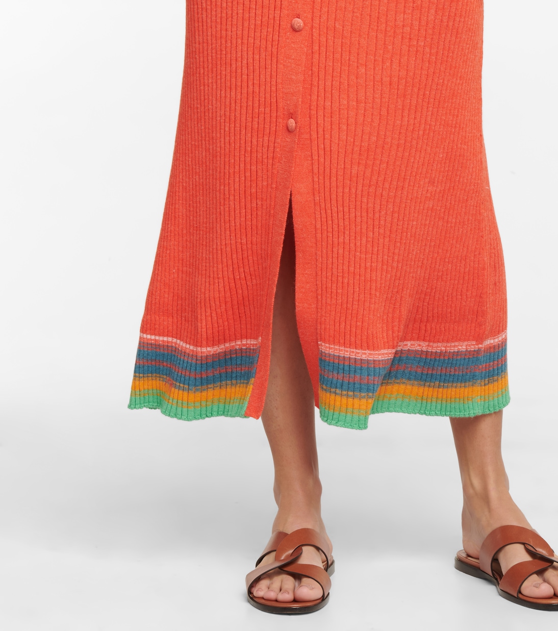 Striped ribbed-knit skirt | Etro
