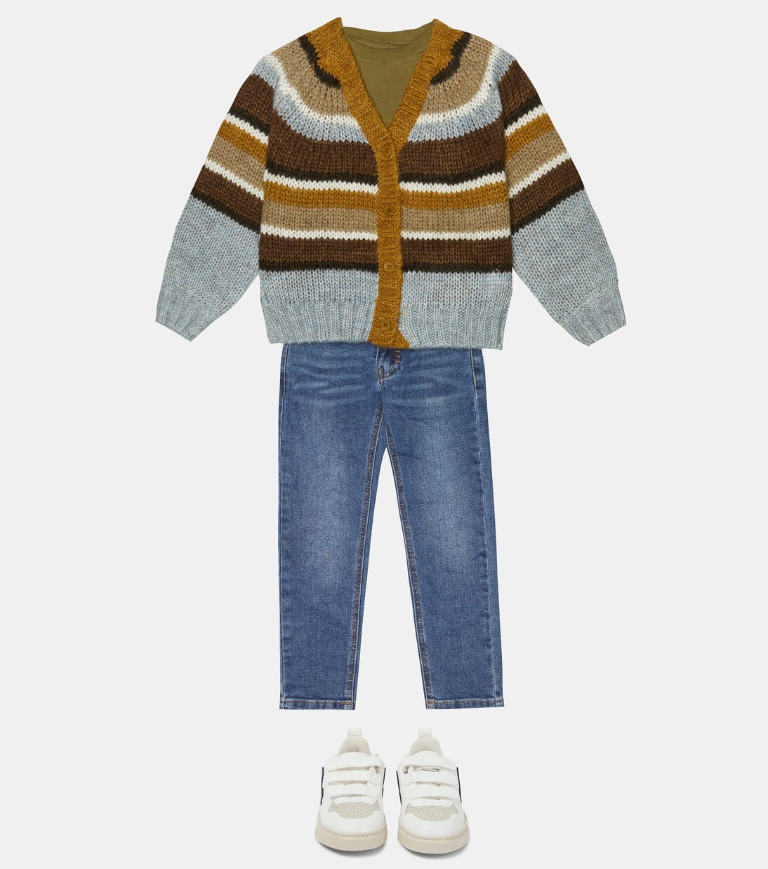 Gail striped wool-blend cardigan | Molo