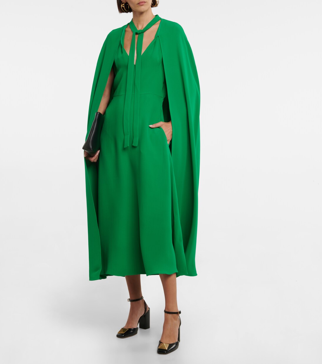 Robe midi en crêpe de soie | Valentino