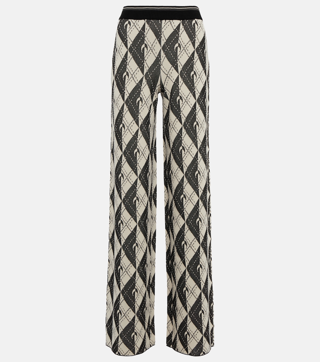 Hose Royal Moon Carreaux aus Strick | Marine Serre