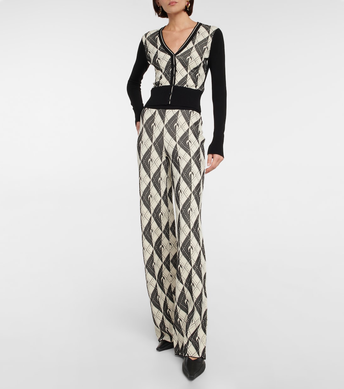 Hose Royal Moon Carreaux aus Strick | Marine Serre