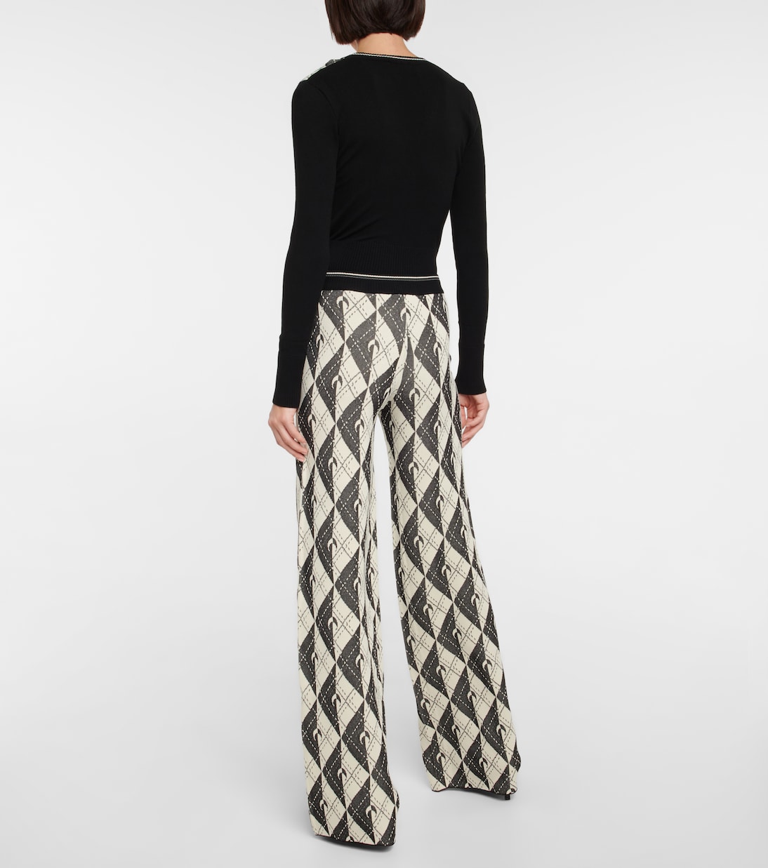 Hose Royal Moon Carreaux aus Strick | Marine Serre