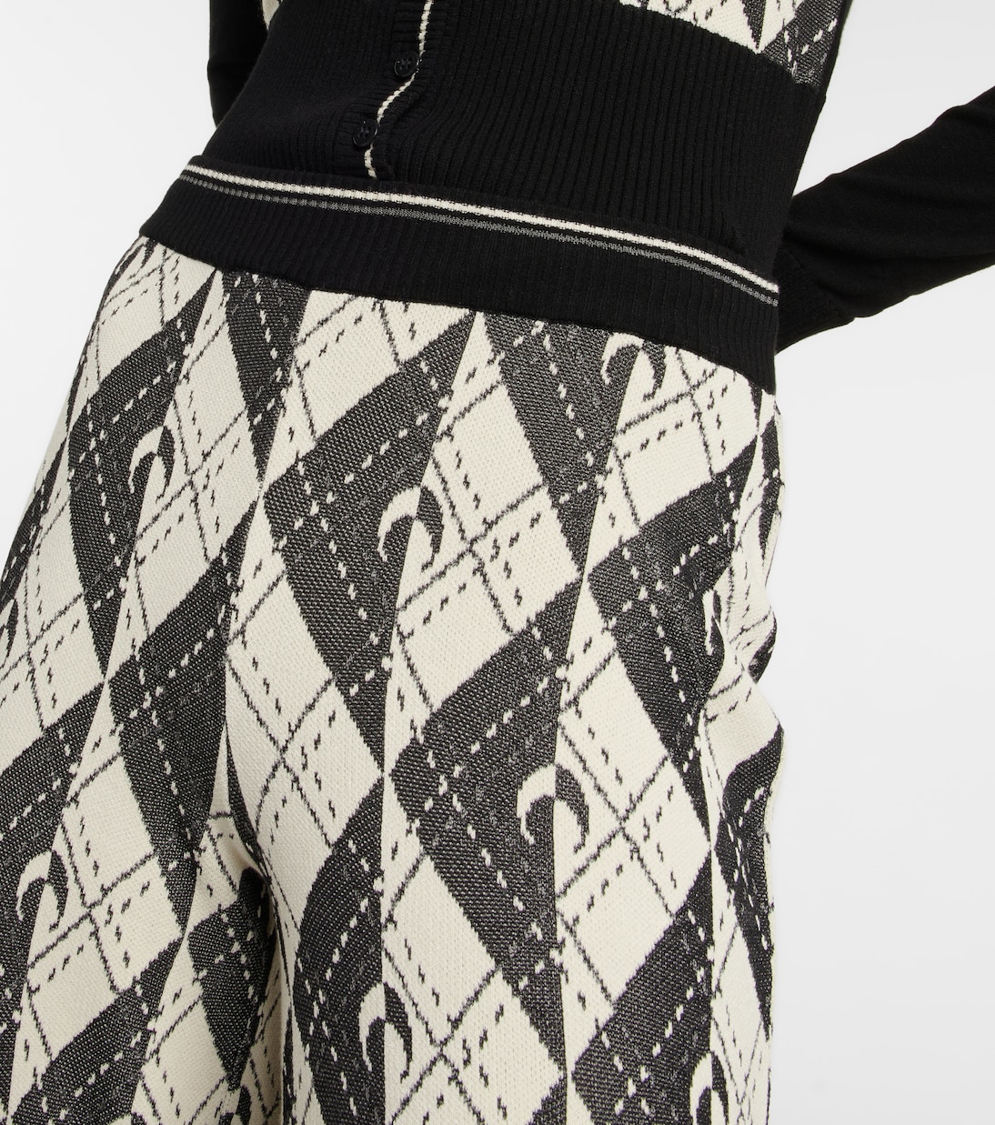 Hose Royal Moon Carreaux aus Strick | Marine Serre