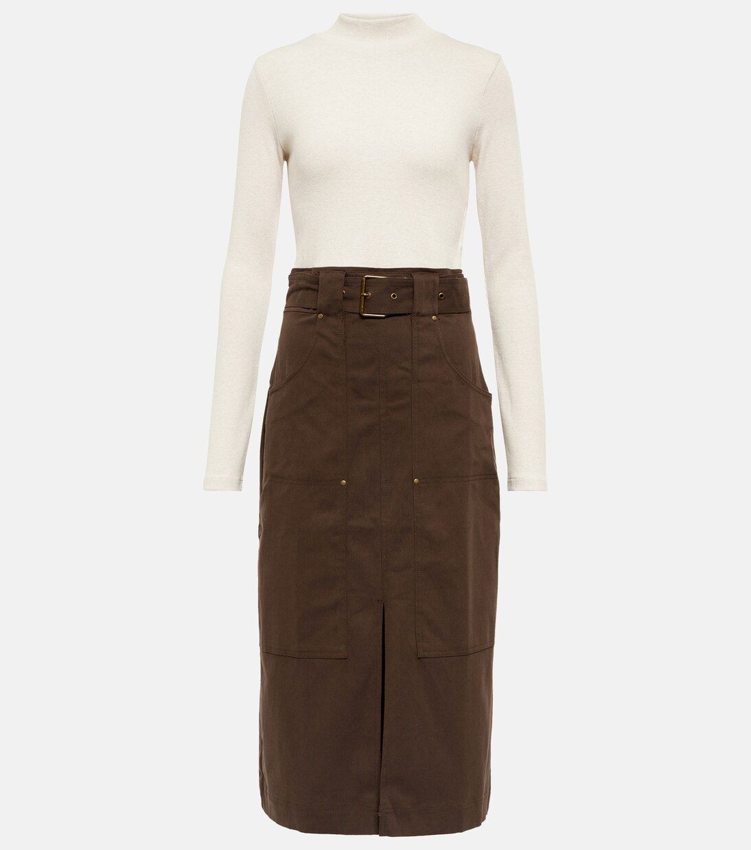 فستان ميدي من القطن المخلوط Morrisey | Veronica Beard