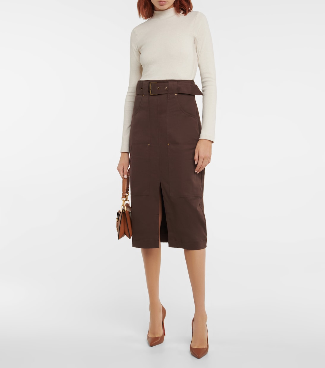 فستان ميدي من القطن المخلوط Morrisey | Veronica Beard