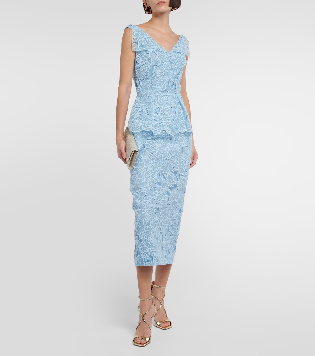 Robe midi Maesa en dentelle | Emilia Wickstead