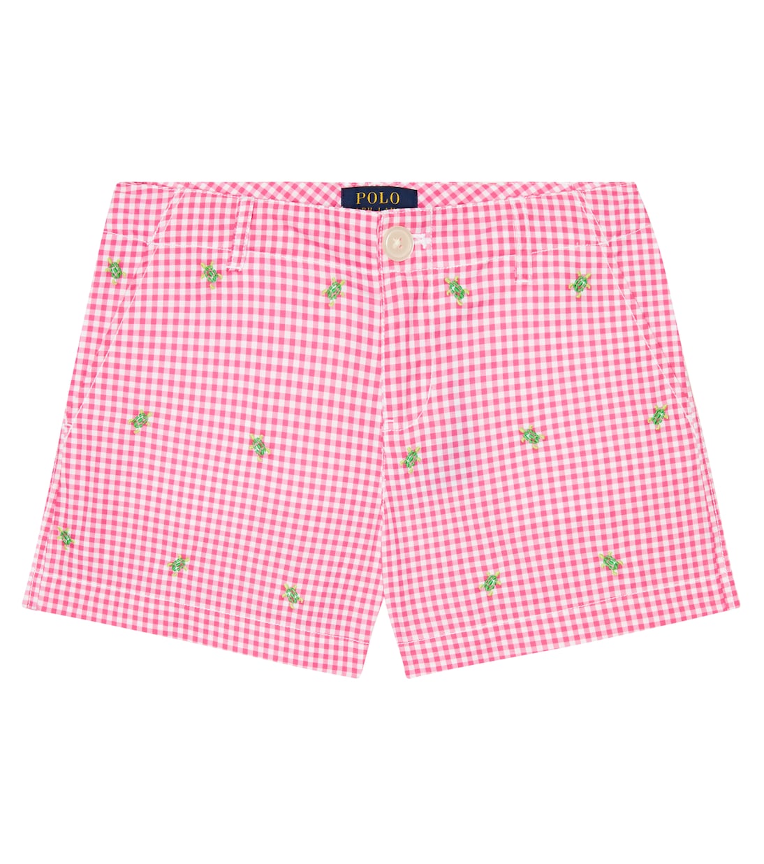 Gingham embroidered cotton shorts | Polo Ralph Lauren Kids