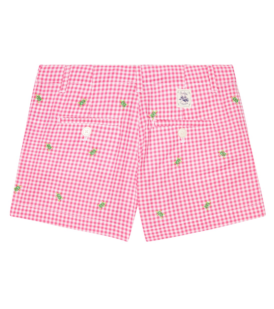 Gingham embroidered cotton shorts | Polo Ralph Lauren Kids