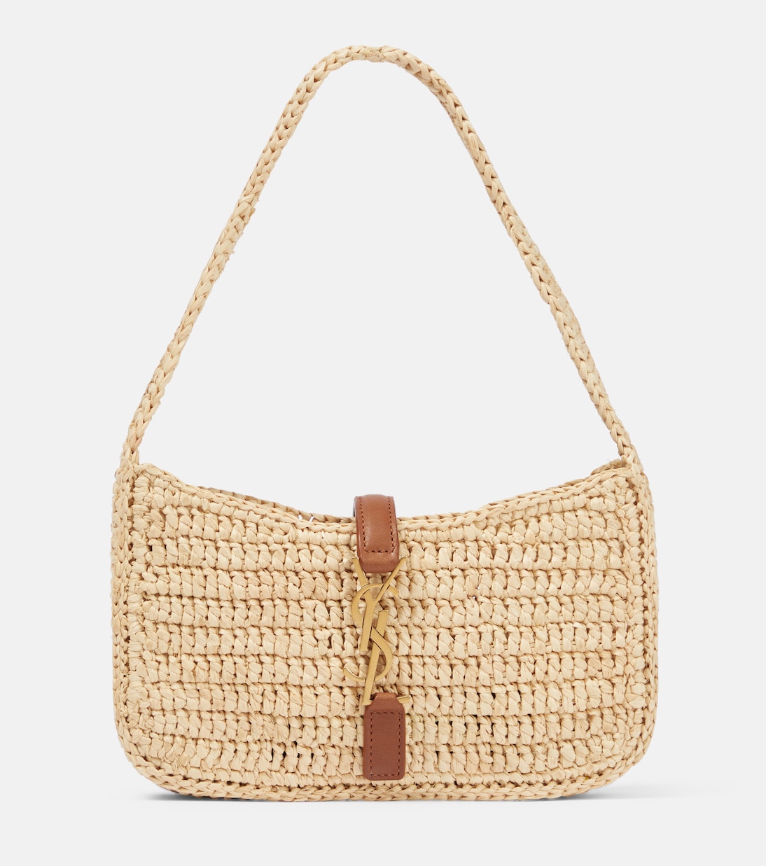 Le 5 à 7 Mini raffia shoulder bag | Saint Laurent
