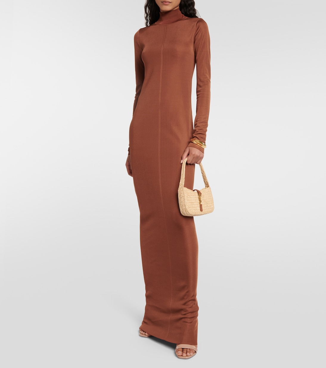 Le 5 à 7 Mini raffia shoulder bag | Saint Laurent