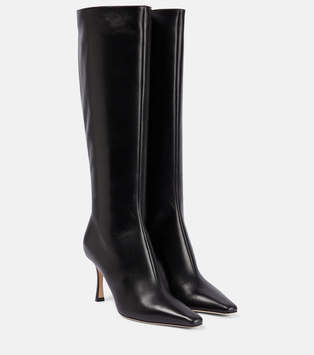 Agathe 85 leather knee-high boots | Jimmy Choo
