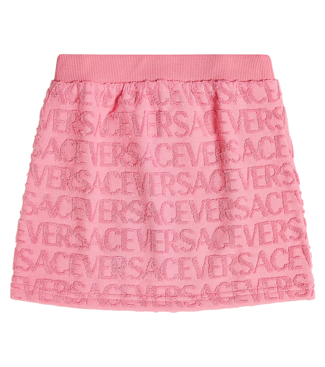Gonna in jacquard di cotone con logo | Versace Kids