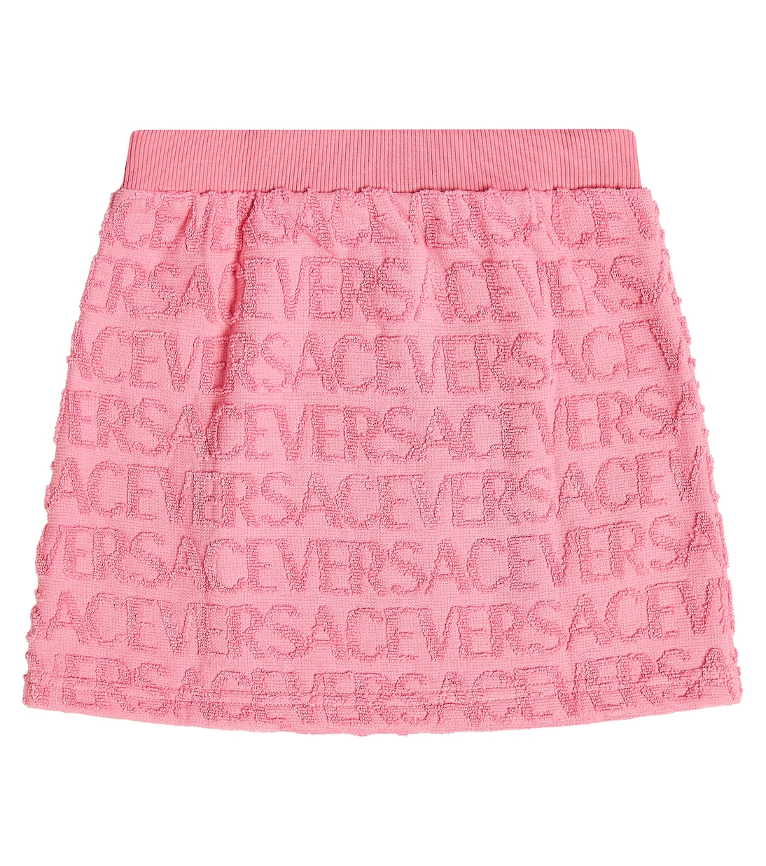 Gonna in jacquard di cotone con logo | Versace Kids