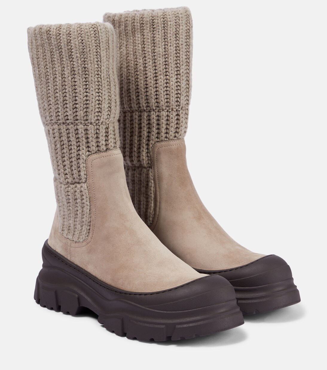 Bottines Chelsea en daim | Brunello Cucinelli